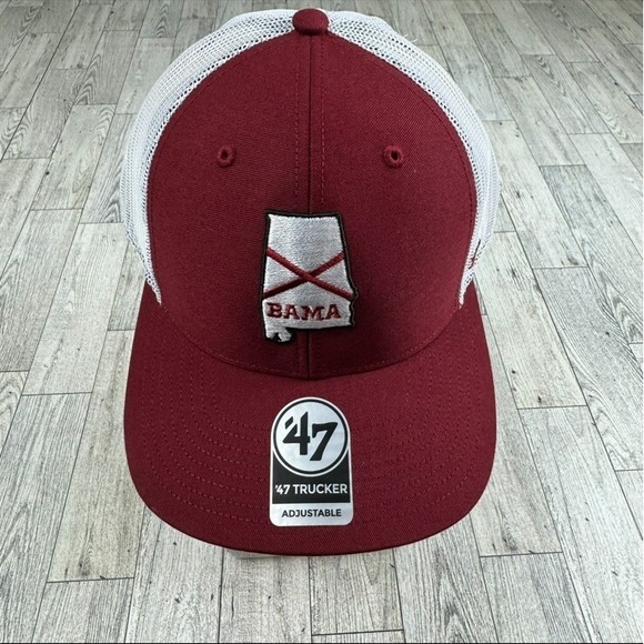 47 Other - Alabama Hat Cap Crimson Tide '47 Brand Trucker Razor Red Mesh Snapback OSFA NEW